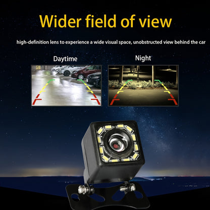Car Rear View Camera Universal 4LED 8LED 12 LED Night Vision Reversing Automatic Parking Monitor CCD High-Definition Image
