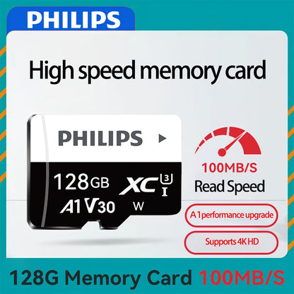 PHILIPS High-Speed Mini SD Memory Card Available in 256GB, 128GB, 64GB, 32GB, 16GB, And 8GB, Class 10 HD Mini Card Suitable for Phones, Tablets, Cameras, And Drones