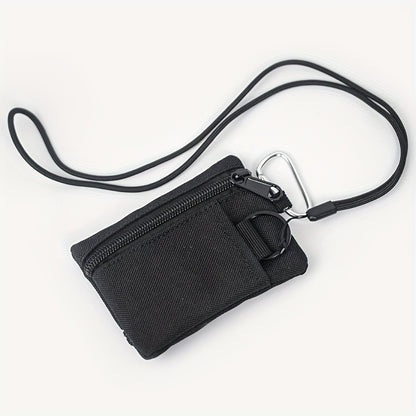 [Polyester|Casual] Small Casual Polyester Mini Coin Purse Key Pouch | Nylon Zipper Sports Storage Bag, Hanging Card Holder