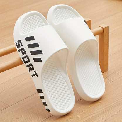 Men's Slip-On Oversized 46-47 Slippers, Anti-Slip Indoor Shower Shoes, Simple New Couple Style Four Seasons Sports Sandals. Suitable for both men and women.