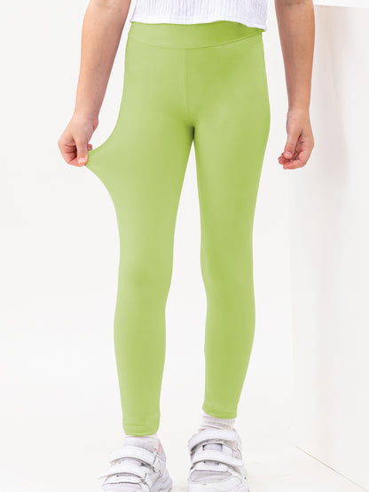 SOFTMILK Girls' Leggings / Super Soft High-Stretch / Solid Black Tight Pants with Elastic Waistband / All-Season Stretchy for Girls / Everyday & Formal Outfits