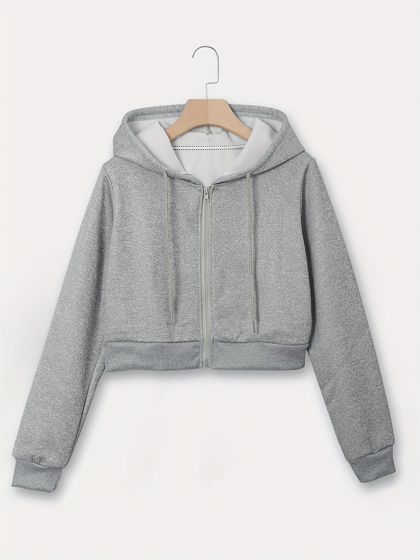 Women'S Casual Zip-Up Hoodie - Long Sleeves, Solid Color Design, Featuring Front Pockets, Made in a Regular Fit. A Stylish Choice for Autumn And Winter. Casual Wear | Hooded Sweatshirt | Zip Closure, Hoodie