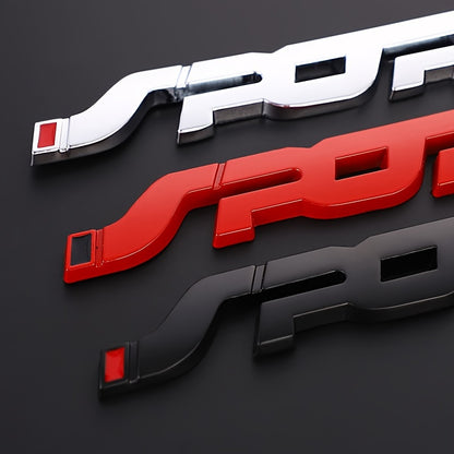 [Sporty Car Stickers] Sporty Metal 3D Logo Stickers for Car | Emblem Badge for Trunk and Fender