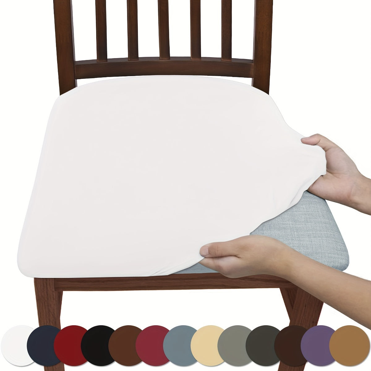 1pc of Solid Color Brushed High-Elastic Chair Cover, Easy And Elegant, Soft And Comfortable, And, Suitable for Protecting Chairs in Living And Dining Rooms (150Gsm)