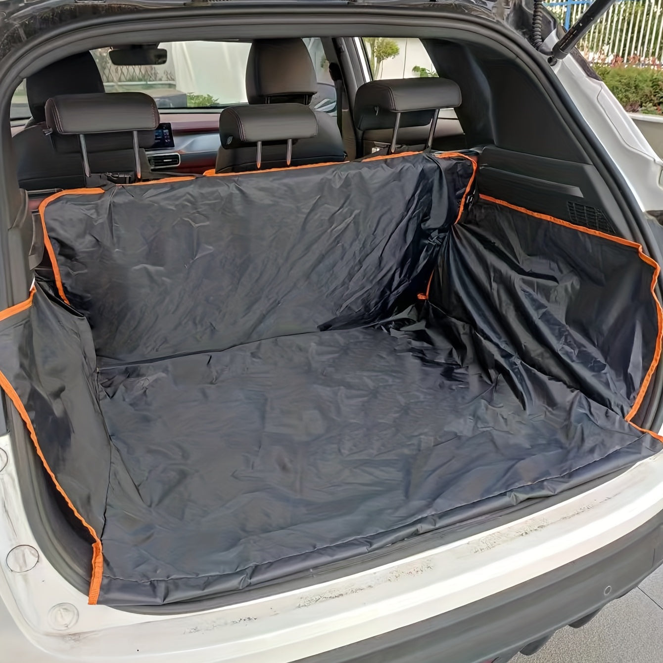 Durable Polyester Auto Trunk Mat for Pets - Non-Slip, Scratch-Resistant, Easy-Clean Mat for SUVs and Cars, Pet Safety Mat|Decorative Trunk Mat|EasyClean Mat, Pet Accessories