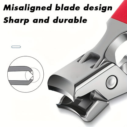Heavy-Duty Professional Nail Clipper for Thick Toenails | Large Opening, Splash-Proof Design, Ultra-Sharp Blades, Ergonomic Grip - Ideal for Growing Toenails, Home or Salon Use - Durable Structure, Salon-Quality Tool, Modern Scissor Design