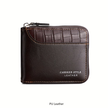 New Men's Wallet/Fashion Multi-functional/Spliced Zipper Coin Purse/Versatile Large Capacity Card Holder/for Young Students