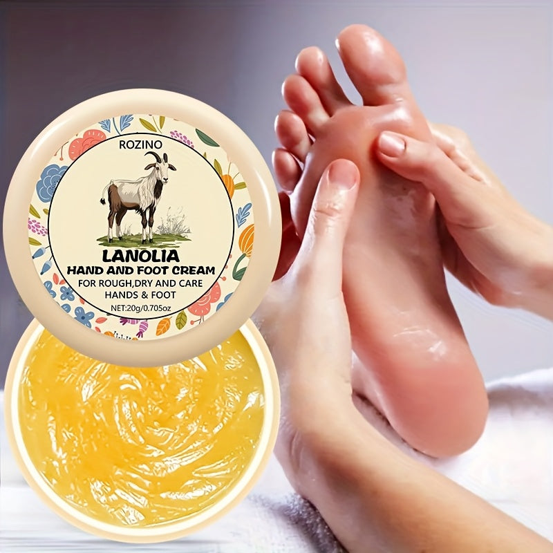 Lanolin Cream for Cracked Hands And Feet - Prevents Cracking, Enriched with Hyaluronic Acid, Deeply Moisturizes, Prevents Dryness And Roughness, Leaving The Skin of Hands And Feet Soft, Smooth, Hydrated, And Elastic, with Noticeable Results
