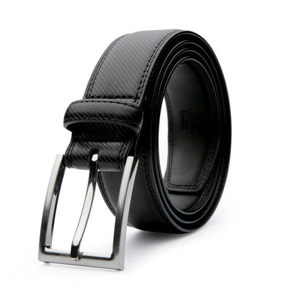 [Classic Leather Belt] Classic & Fashion Men's Leather Belt | Single Prong Buckle for Jeans, Pants, Work & Business - Gift for Dad & Husband