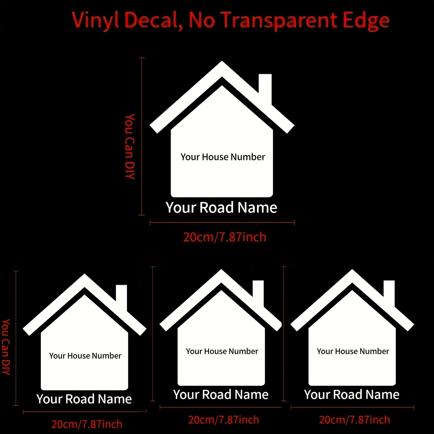 1/2/3/4/5pcs Personalized Custom Bin Number Stickers with  House Number & Street Name Decal for Easy Identification