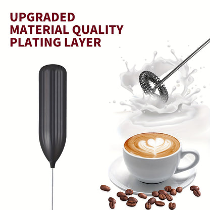 Lalayuan Strong Electric Milk Frother, Milk Foam Maker, Requires Batteries (Not Included) Stainless Steel Beverage Mixer, Portable Electric Whisk for Coffee, Latte, Cappuccino, Chocolate, Matcha Foam Creator, Mini Coffee Blender, Handheld Mixer