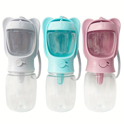 Portable Pet Water Bottle With Food Container, Outdoor Water Dispenser For Dog, Cat, Puppy, For Walking, Hiking, Travel, Puppy Essentials, Dog Stuff