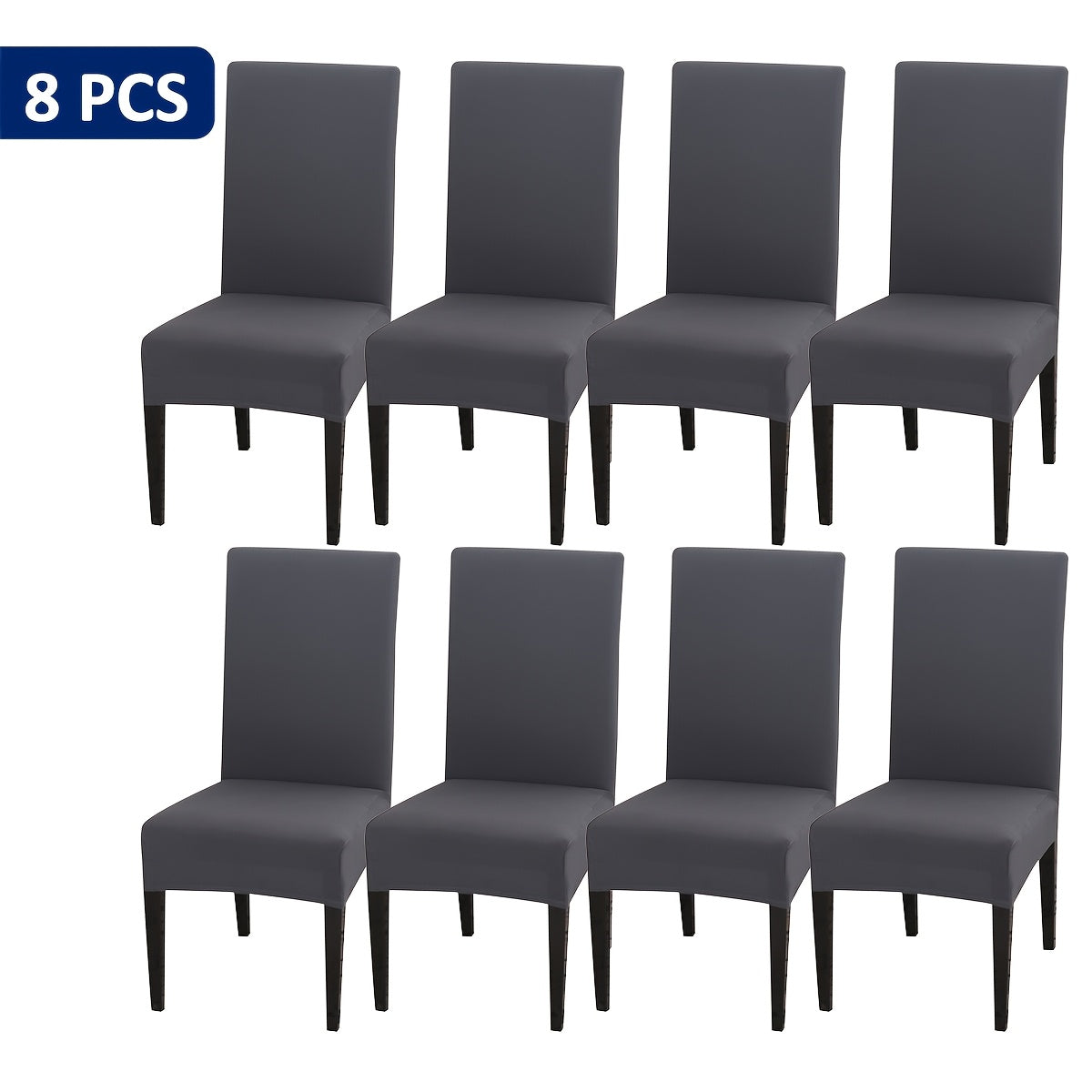 4-Piece/6-Piece/8-Piece/10-Piece/12-Piece S-Size Elastic Kitchen Chair Covers for Home Use