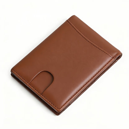 1pc OBCREATOR Faux Leather Slim Wallet for Men |, Anti-theft with Money Credit Card Clip