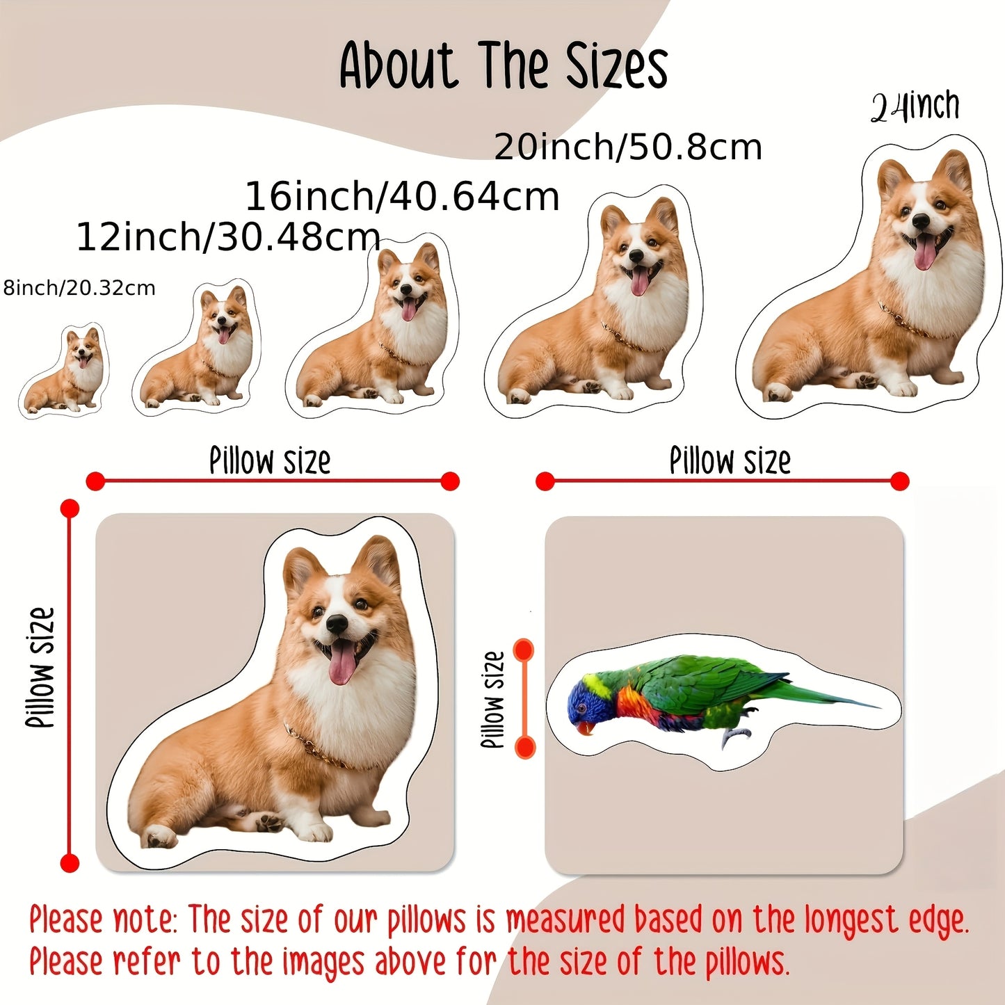 1 Personalized 3D Double-sided Printed Plush Cushion, Customizable with Your or Your Pet's Photo, Knitted Polyester Fabric, Fully Stitched Without Zippers, Personalized 3D Portrait Plush Doll of Your Cat or Dog, Double-sided Printed Pet Cushion