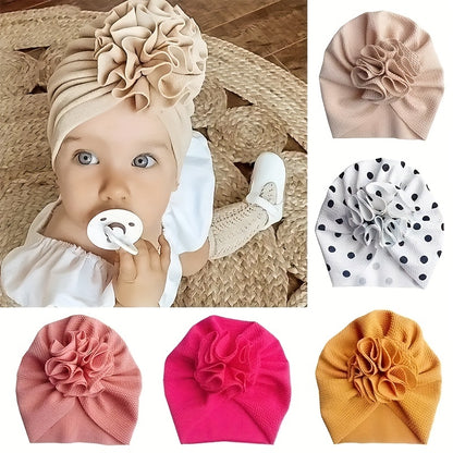 [Adorable Baby Turban] Soft & Adorable Baby Flower Turban Hats | Cozy Head Wraps For Newborns & Nursery