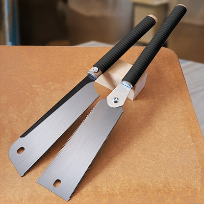 Japanese Pull Saw SK5 Flexible Blade Hand Saw 6-10/17TPI 9.3in Double-Edge Blade, 17 TPI 10in Single-Edge Blade Flush Cut Saw for Woodworking Tools
