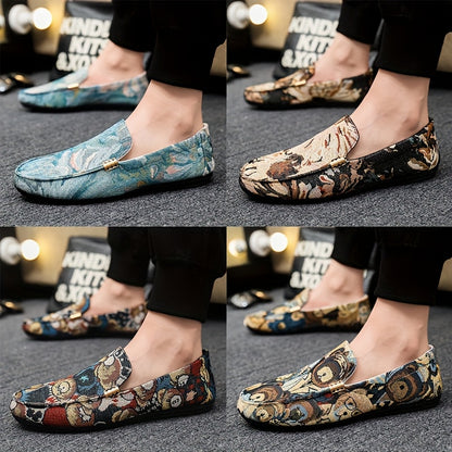 New Men's Trendy Versatile Loafers, Men's Casual Loafers, Fashionable Breathable Canvas Shoes for Men