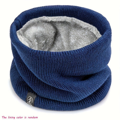 Stretchable Elegant Solid Color Scarf 1pc - Velvet Lined Neck Warmer for Men and Women - Warmth for Outdoors, 80% Polyester 20% Spandex, Machine Washable