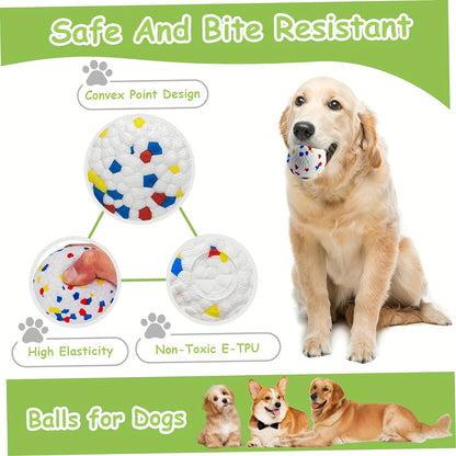 Indestructible Dog Chew Toy - Heavy-Duty ETPU Rubber Non-Toxic Ball, Durable Chew Toy for Strong Chewers, Sturdy and Safe, Suitable for All Breeds, Floats and Highly Elastic, Perfect For Fetch Games, Dog Chew Toys, Playful Design
