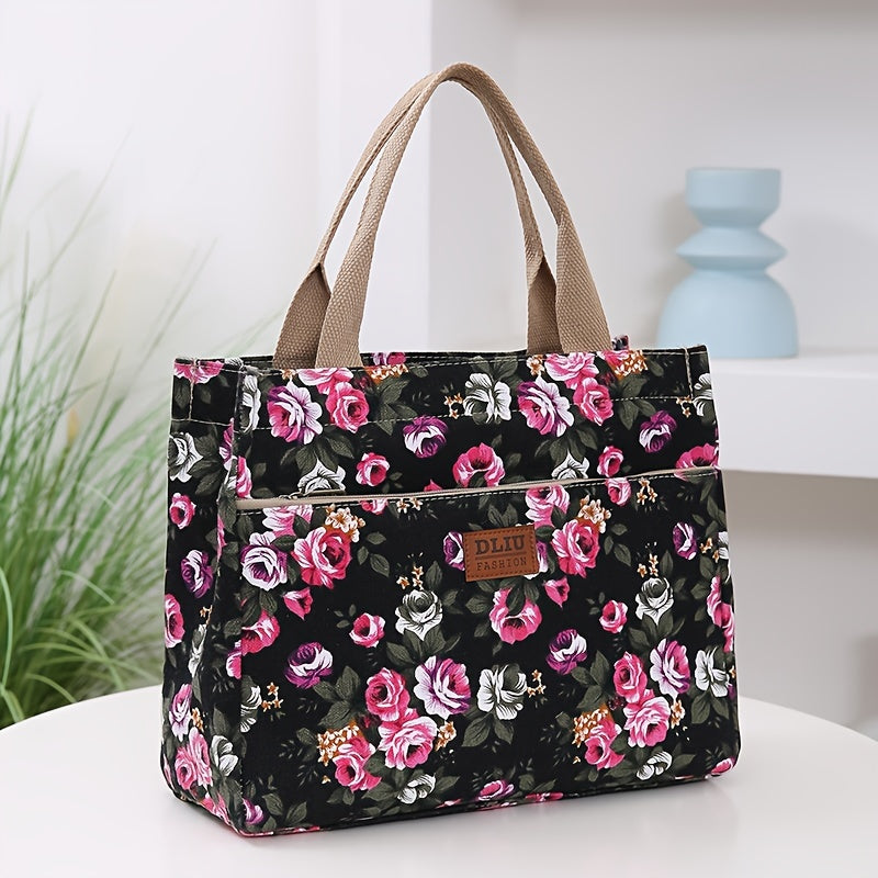 A Versatile Handbag with a Brand New Floral Design, Spacious Enough for Work And Commuting