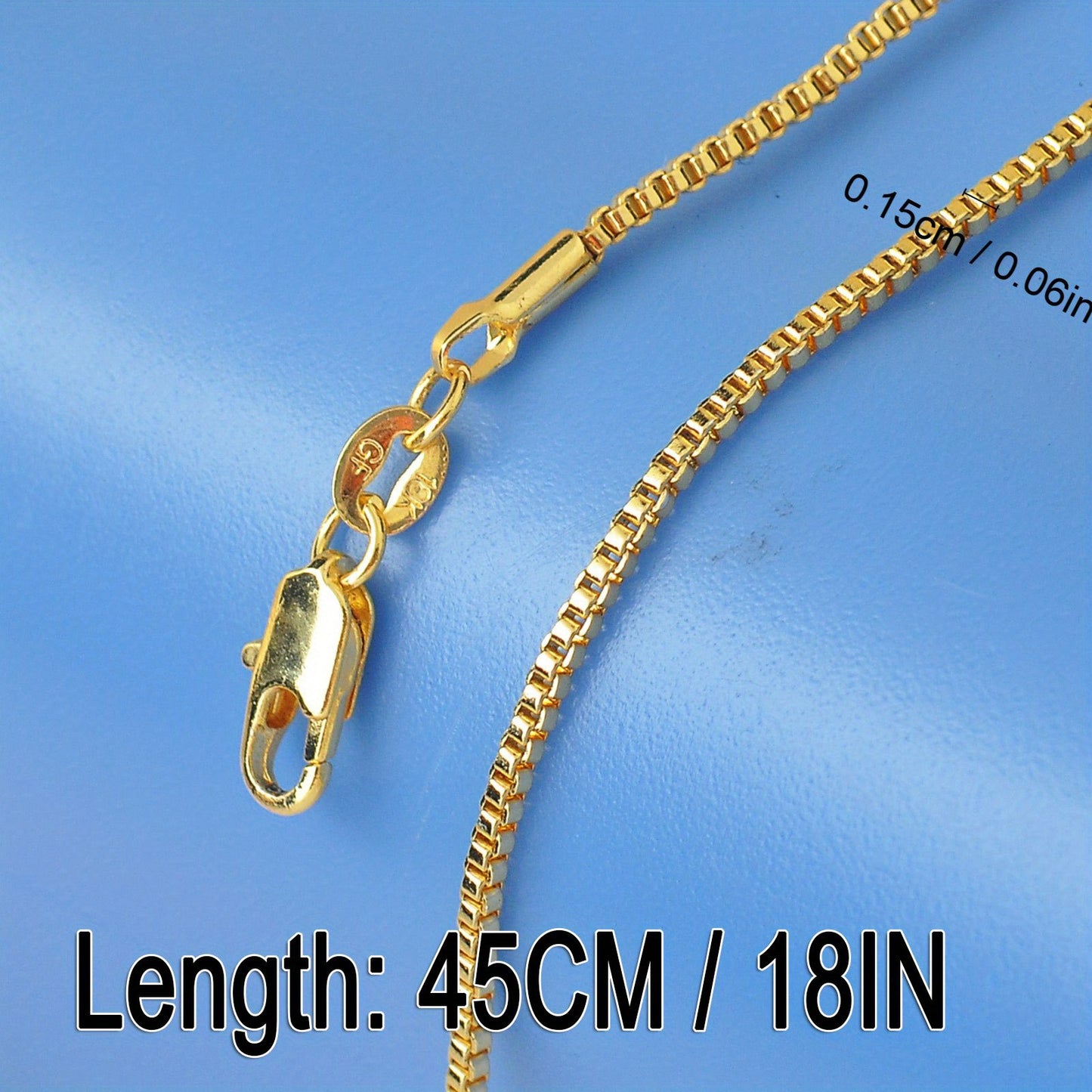 1Pc 18K Golden Plated Neck Chain DIY Collections Supplies Pendant Necklace Jewelry Handmade Accessories Christmas Gift