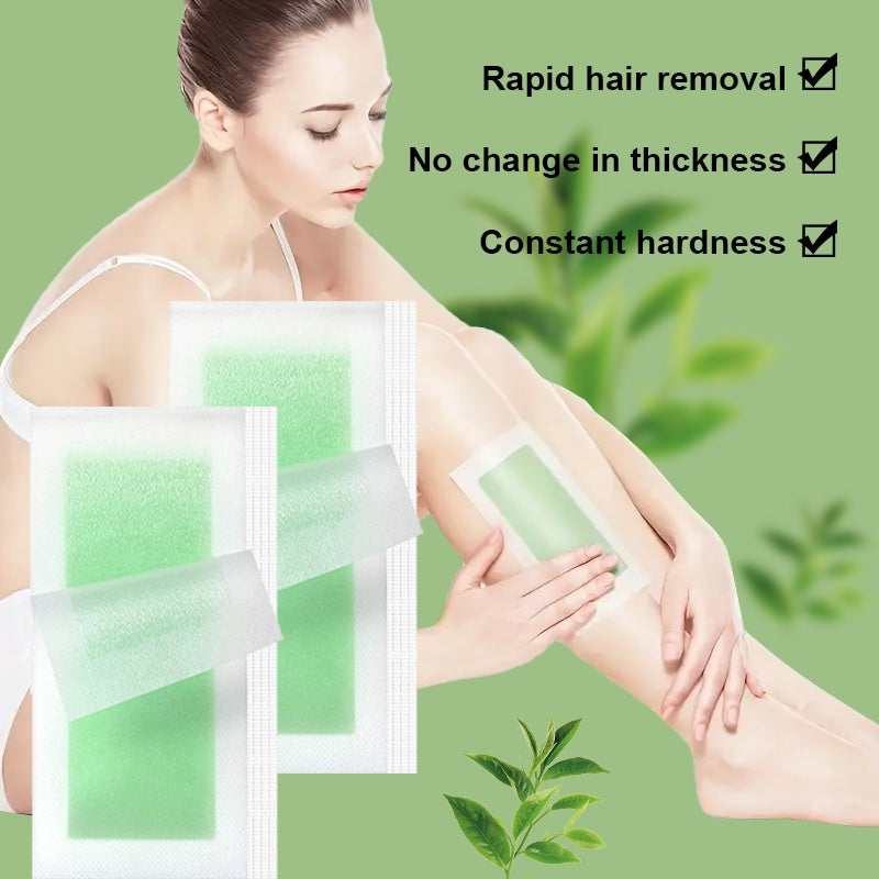 30pcs Tea Tree Wax Paper, Moisturiz, Lasting Smooth, One Tear, Create Delicate Smooth Skin, Instant No Black Point, No Residue, Painless, Suitable for Lips, Body, Hands, Feet, Armpit, Facial Hair Removal Wax Paper, Hair Removal, Rapid Hair Removal