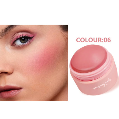 6 Color Blush Ball Peach Pink Blush Matte Mist Instant Makeup for Any Crowd to Enhance the Complexion and Make the Skin Look Flawless