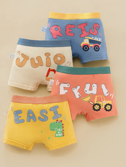 Boys' Boxer Briefs, Pack of Four