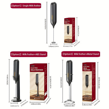 Electric Milk Frother | Battery Powered Portable Coffee Frother with Lightweight Plastic Handle & 304 Stainless Steel Whisk, Low Decibel, Ideal for Drinks, Coffee Lovers, Camping, Wedding Souvenir, Christmas Gift | Requires 2 AA Batteries