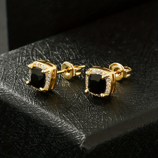 [A Pair, 6mm Retro Earrings] 6mm Square Retro Fashion High-end Earrings | A Pair, Simple And Comfortable For Men And Women, Universal Couple Earrings Jewelry Accessories