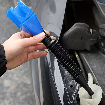 Portable Foldable Telescopic Oil Funnel, Durable ABS with Sturdy Construction, Quick-Connect Nozzle and Square Mouth Design, Hands-Free Pouring for Cars Trucks Motorcycles, Cross-Border Compatible Auto Oil Change Accessory