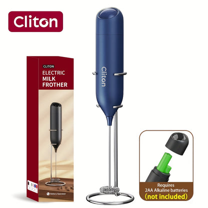 Electric Milk Frother | Battery Powered Portable Coffee Frother with Lightweight Plastic Handle & 304 Stainless Steel Whisk, Low Decibel, Ideal for Drinks, Coffee Lovers, Camping, Wedding Souvenir, Christmas Gift | Requires 2 AA Batteries