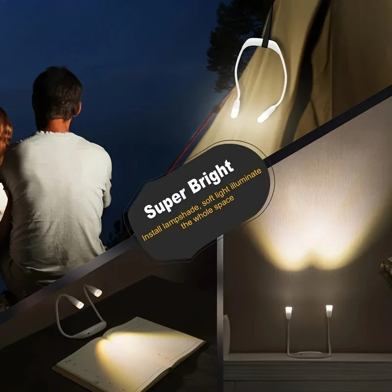 1pc of a Tri-Color Temperature Neck Lamp That Operates on Batteries, Featuring a 360° Swivel LED for Bedside Reading, Designed to Care for Your Eyes with a Long-Lasting Neck Desk Light