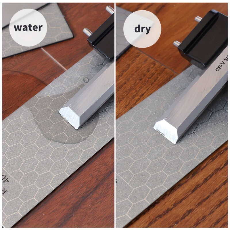 3pcs Diamond Sharpening Stone | Dry and Wet Grinding Whetstone Coarse/Fine Grit, Non-Slip Base Knife Sharpener 200/400/1000 Grit, Metal, RUITOOL Brand