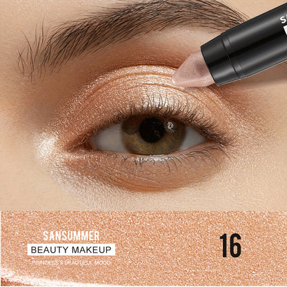 7-color waterproof eye shadow stick, pearlescent matte treatment, to create a natural and lasting eye makeup lasting flash eye shadow stick, easy to create daily makeup, the perfect gift for Mother's Day