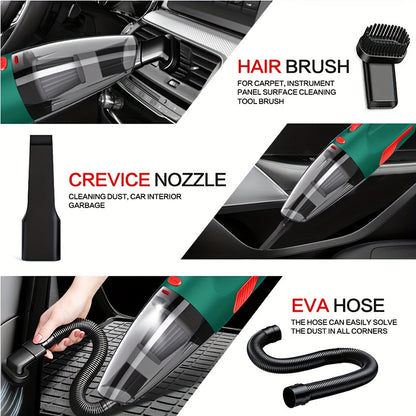 7pcs High-Power Cordless Vacuum Cleaner Set, Dual-Use for Home and , Strong Suction for Dust Removal and Interior Cleaning, Multi-Scene Use
