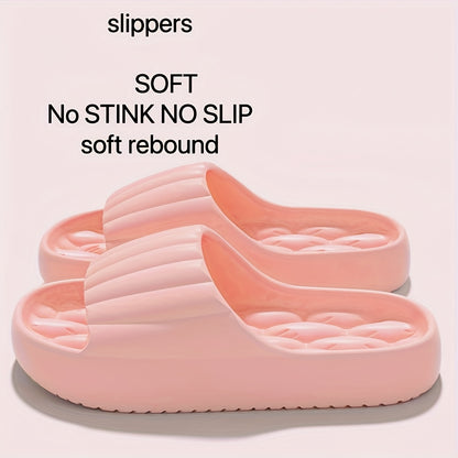 EVA Soft-Bottom Pillow Slide, Quick-Drying Non-Slip Family Shower Slide, Lightweight Beach Slide, Women Shoes