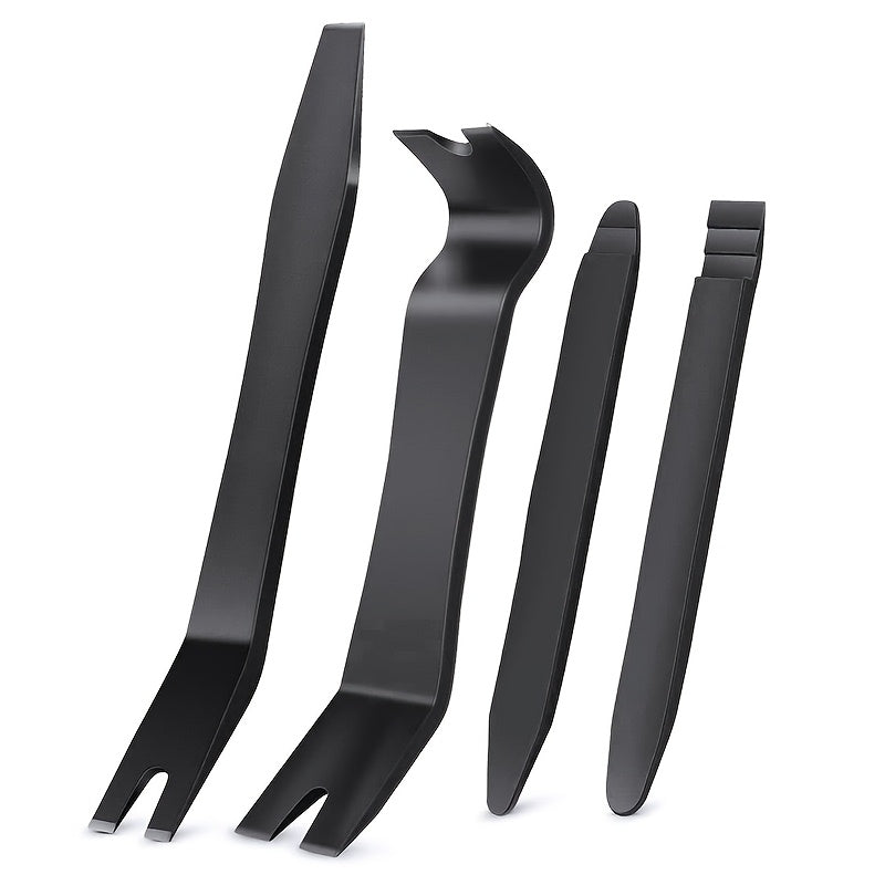 Professional Car Interior Disassembly Tool Set - 4/5pcs Set with Scratch-Free Plastic Pry Bars, Ideal for Door Panel Clips and Fasteners, Interior Repair Tools | Sleek Black Finish | Plastic Pry Bars, Car Maintenance Tools