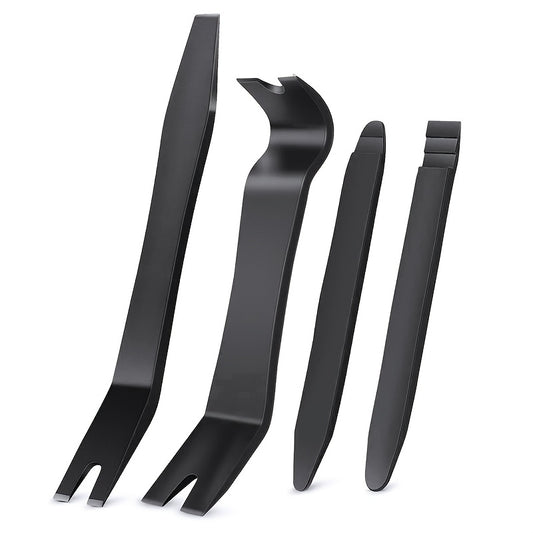 Professional Car Interior Disassembly Tool Set - 4/5pcs Set with Scratch-Free Plastic Pry Bars, Ideal for Door Panel Clips and Fasteners, Interior Repair Tools | Sleek Black Finish | Plastic Pry Bars, Car Maintenance Tools