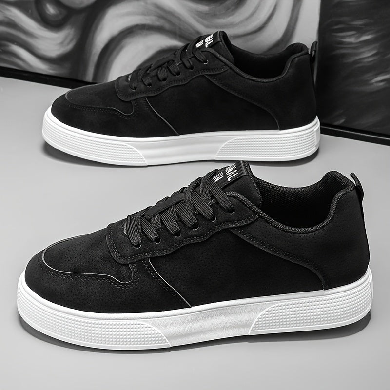 1 Pair of Versatile Men's Sneakers, with Strong Grip, Suitable for Business and Office Use, Comfortable for All Seasons. White and Green Casual Lace-up Low-top Style, Street Fashion Men's Skate Shoes, Soft-soled Durable Tennis Shoes