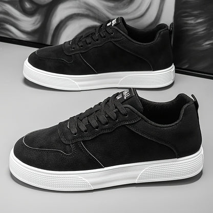 1 Pair of Versatile Men's Sneakers, with Strong Grip, Suitable for Business and Office Use, Comfortable for All Seasons. White and Green Casual Lace-up Low-top Style, Street Fashion Men's Skate Shoes, Soft-soled Durable Tennis Shoes