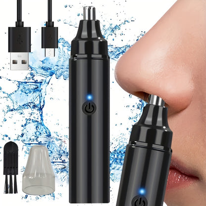 [Rechargeable Hair Trimmer] Rechargeable Ear and Nose Hair Trimmer for Men and Women | Painless Eyebrow Facial Hair Removal Nose Clipper, USB Electric, Father's Day Gift