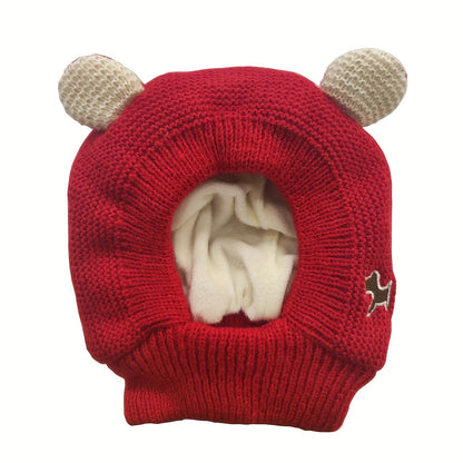 Toddler Winter Knit Hat with Fleece-Lined Ears & Adjustable Toggle Closure - Soft Stretchy Warm Beanie for Boys & Girls, Mixed Colors, Christmas Gift, Hand Wash Only, Baby Winter Hat, Festive Toddler Wear, Cold Weather Accessory, Playful Design, Cozy Fabr