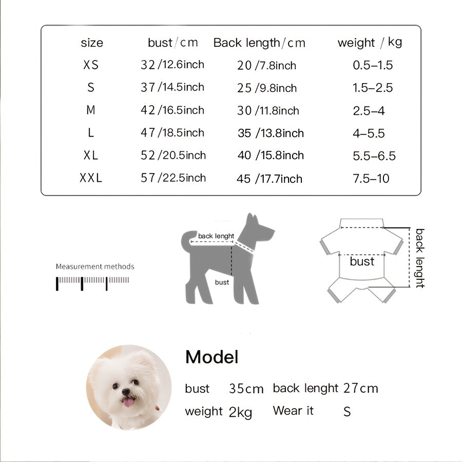Cozy Polyester Fleece 1pc Dog Vest - Pullover Pet Shirt for Small Breeds, Machine Washable, Warm Two-Legged Pet Clothing for Autumn and Winter