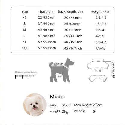 Cozy Polyester Fleece 1pc Dog Vest - Pullover Pet Shirt for Small Breeds, Machine Washable, Warm Two-Legged Pet Clothing for Autumn and Winter
