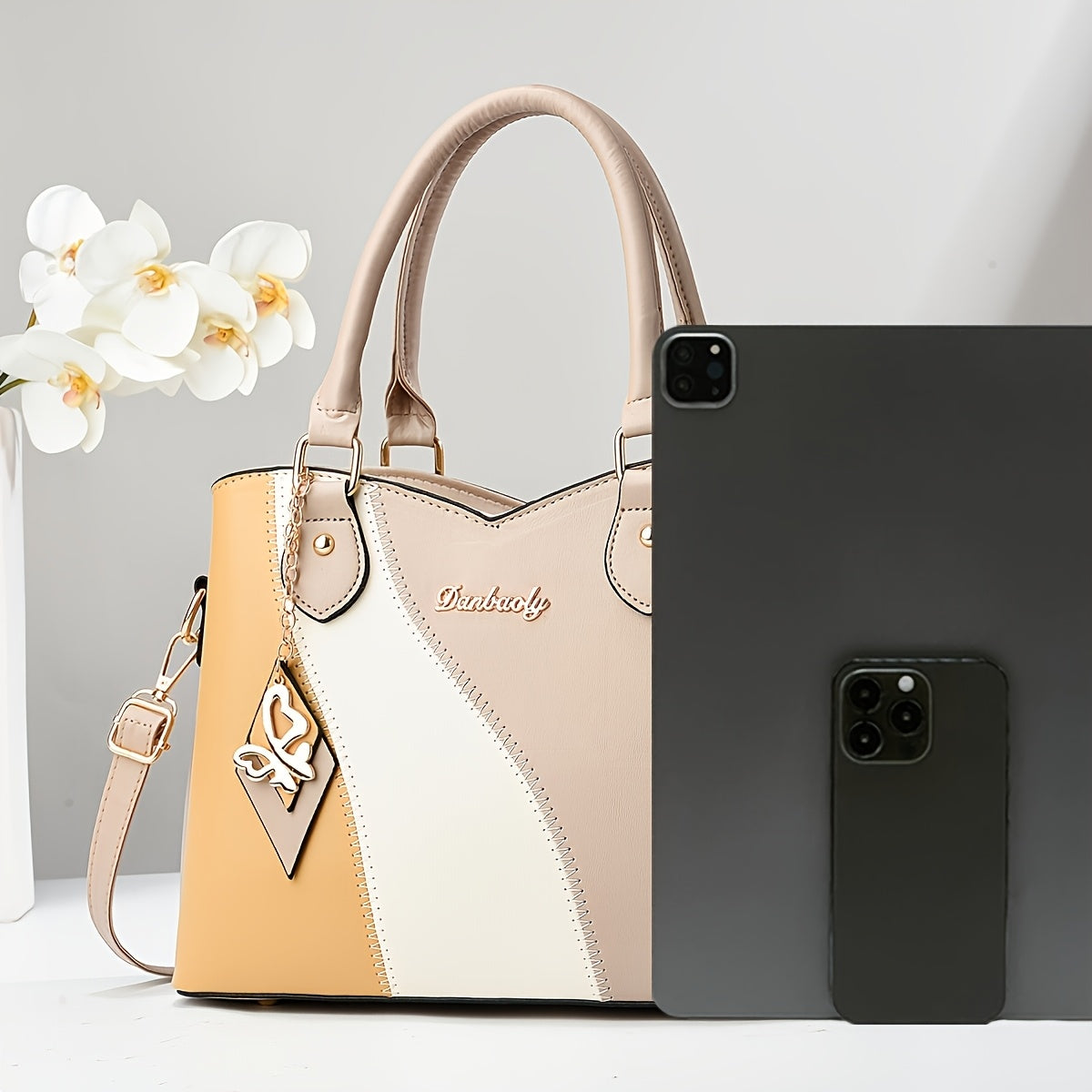 New Stylish Women'S Handbag, Large Capacity, Easy Two-Tone Shoulder And Crossbody Bag, Perfect for Gifting to Mom
