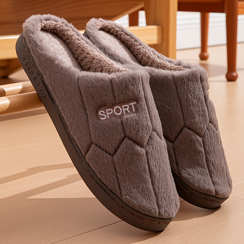Indoor Household Thick-Soled Non-Slip Warm Slippers for Autumn And Winter, Women Shoes