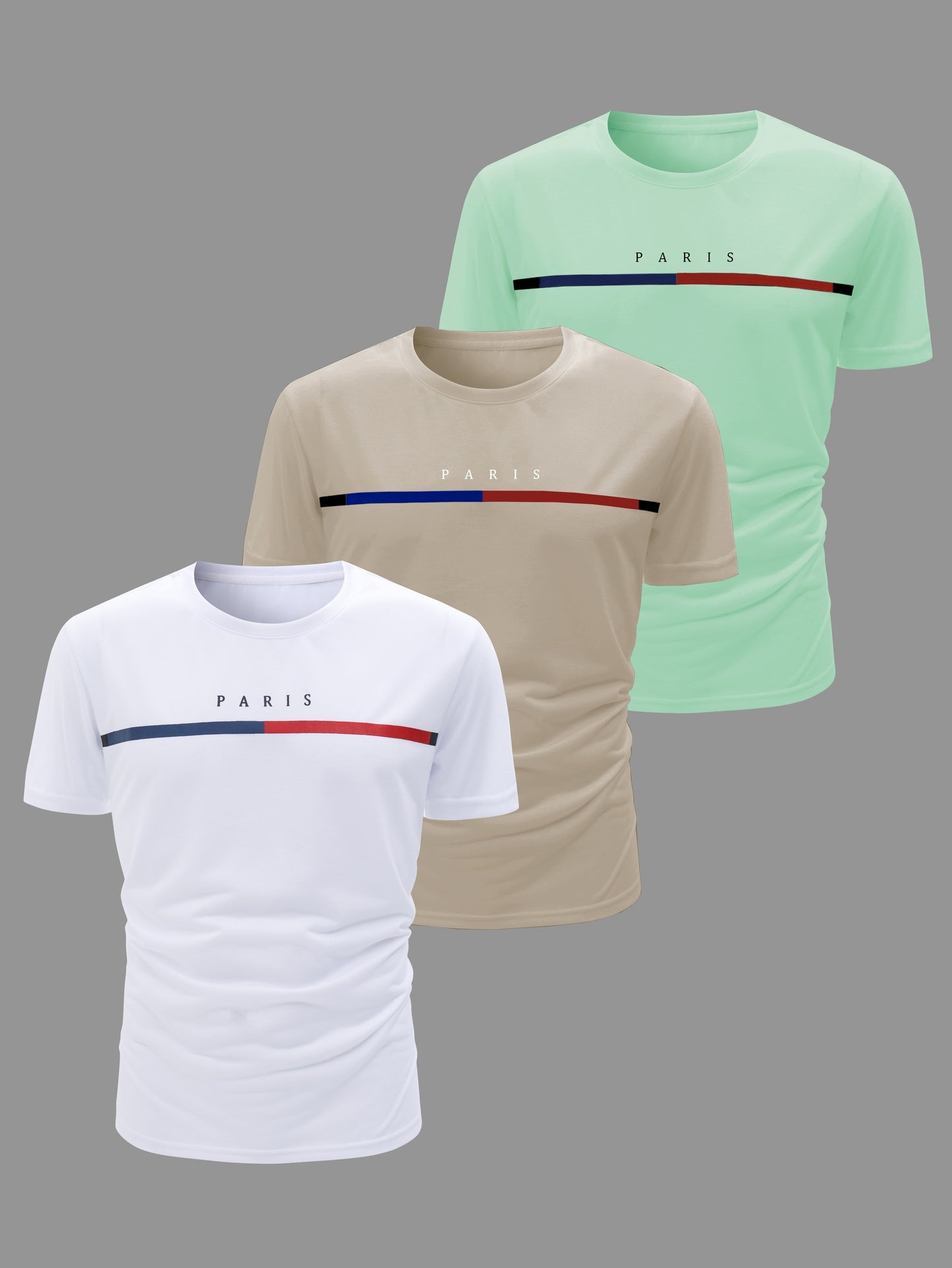 Men'S Three-Piece Casual T-Shirt Set 3145
