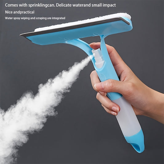 3-in-1 & Mirror Scraper with Removable Microfiber Cloth - Heavy-Duty Plastic Bathroom Window Cleaner, Door, Scraper, and Wiper - No Electricity Needed, Ideal for Home Use
